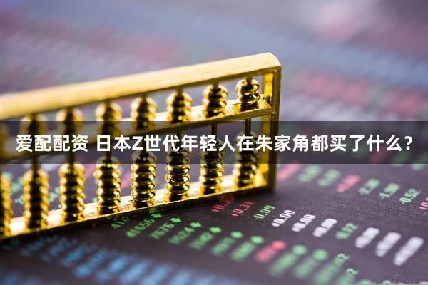 爱配配资 日本Z世代年轻人在朱家角都买了什么？